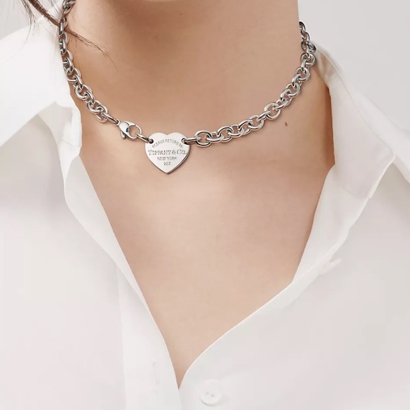 Tiffany & Co. Return to Tiffany®
Heart Tag Chain Link Choker, EUC - Picture 2 of 10